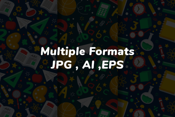 Back School Seamless Pattern