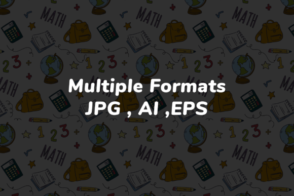 Back School Seamless Pattern S1 Math