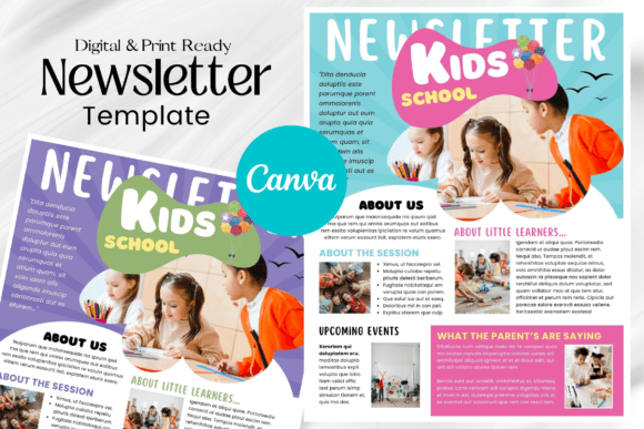 Canva Newsletter Template for Kids