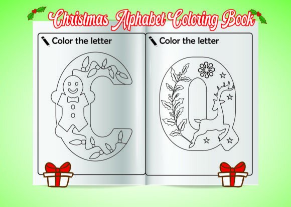 Christmas Alphabet Coloring Book, Pre-K