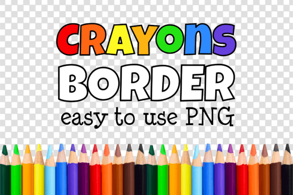 Crayons Color Pencil Border Frame PNG A