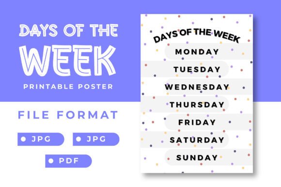 Days of the Week Poster for Kids