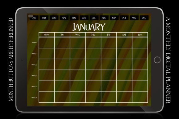 Earthy Digital Calendar Monthly Planner: A Thoughtful Tool for Intentional Living