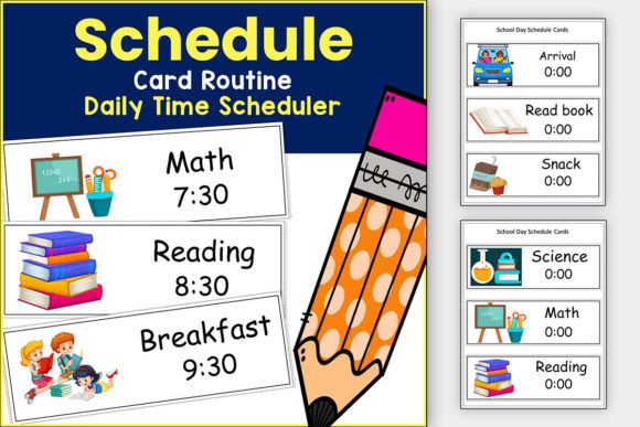 Editable Visual Classroom Schedule Cards