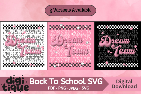 Fourth Grade Dream Team Teacher SVG PNG