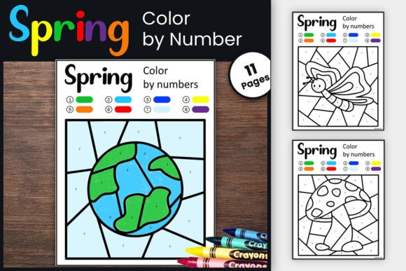 Seasonal Color by Number Coloring Pages: Creative Learning All Year Round