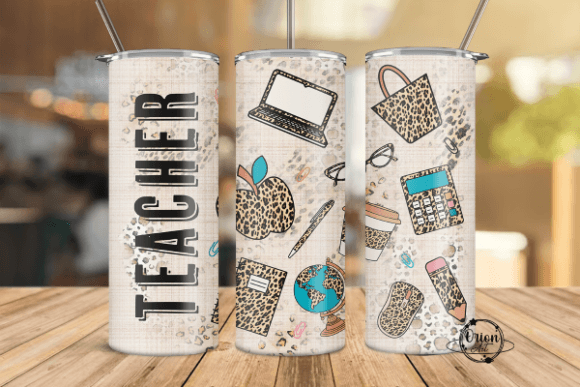 Teacher Tumbler Wrap Design PNG