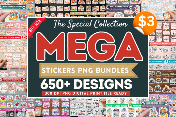 The Special Mega Stickers PNG Bundle